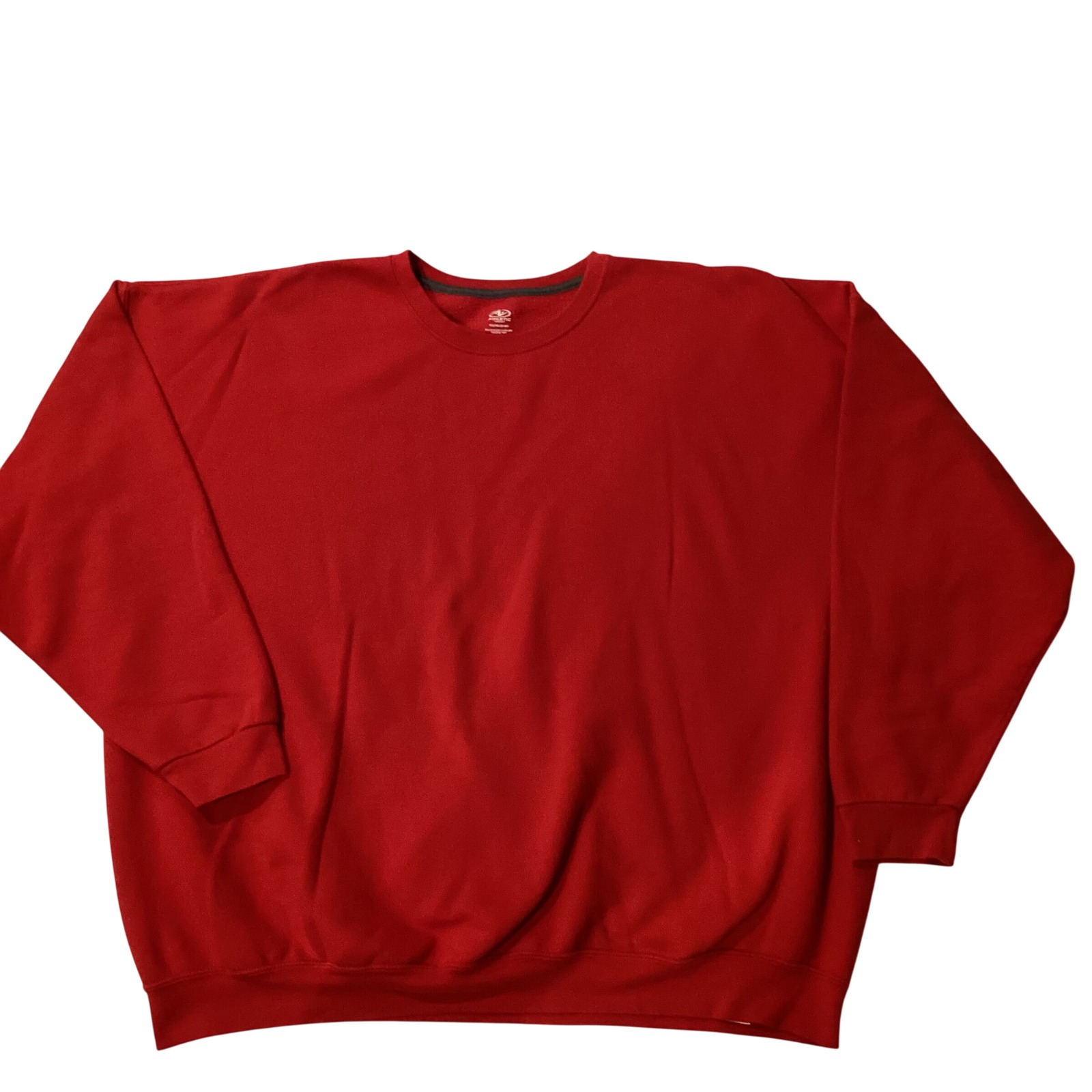Athletic Works Mens Red Crewneck Sweatshirt Size 4xl Long Sleeve Pullover Casual